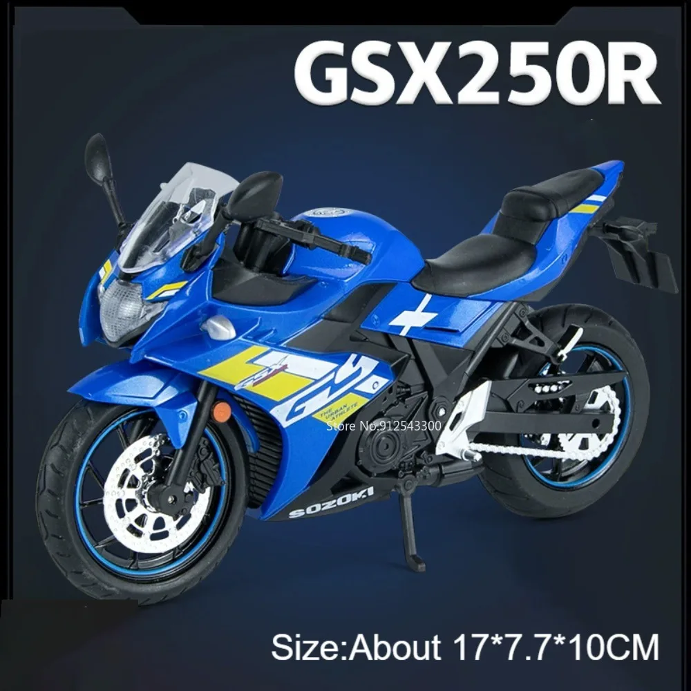 1:12 Scale Suzuki Motorcycle Model Toy with Shock Absorption - Cross-Country Motorbike Hobby Ornament