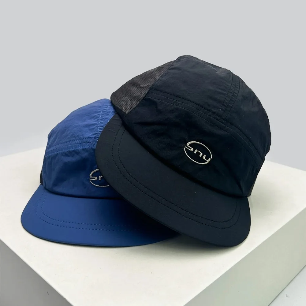 한국어 자수 야구 모자 - 챙 모자, 통기성 메쉬 빠른 건조 자외선 차단, 심플한 인스타일 경량