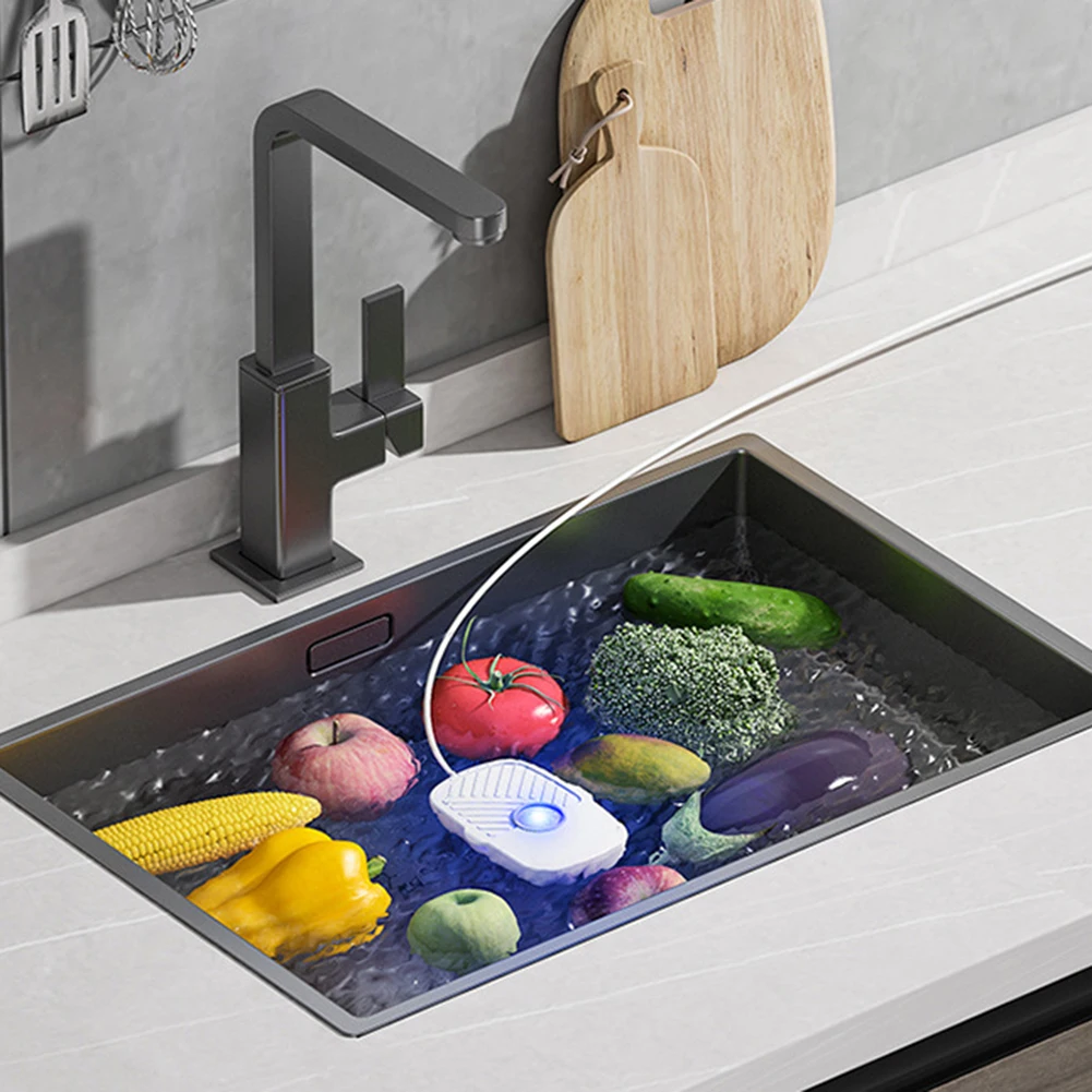 USB Fruit and Vegetable Purifier IPX7 Waterproof 5V Wireless Fruit Vegetable Purifier High-frequency Vibration for Kitchen Use