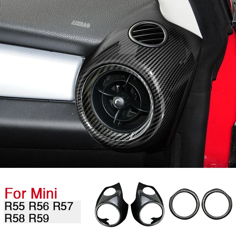 NewTH 4 Anillos Decorativos De Aleación Para Salidas De Aire Acondicionado – Rojo, 65mm, Compatibles Con Audi A3 S3 2013+ Y Q2 2017+