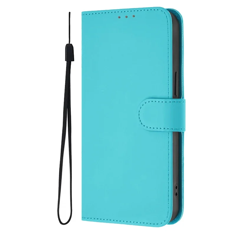 Candy Color Flip Stand Leather Phone Case - Universal Fit
