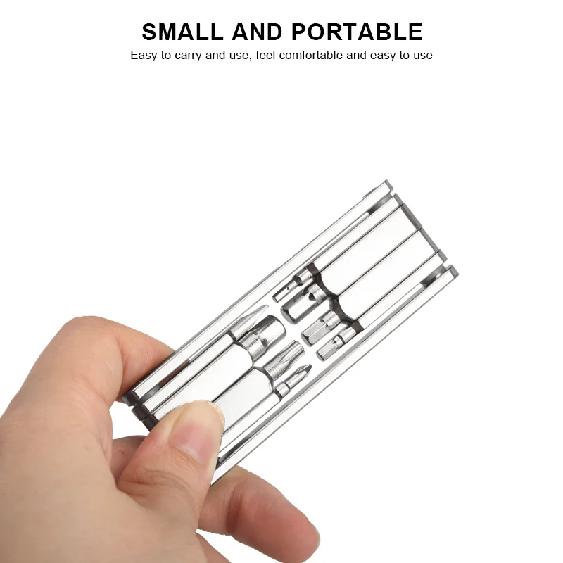 8 in 1 자전거 수리 도구 키트 산악 자전거 도구 세트 오토바이 MTB 도로 사이클 스크루 드라이버 도구에 대한 휴대용 육각 스포크 렌치