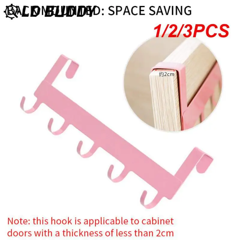

1/2/3PCS Hooks Over The Door 5 Hooks Home Bathroom Organizer Rack Clothes Coat Hat Towel Hanger New Bathroom Kitchen Accessories