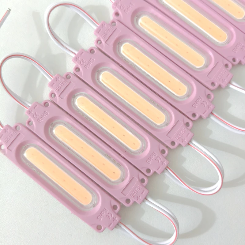 20PCS COB SMD 6LEDs LED Module Waterproof Light Advertising lamp DC 12V pink high lumen led modules