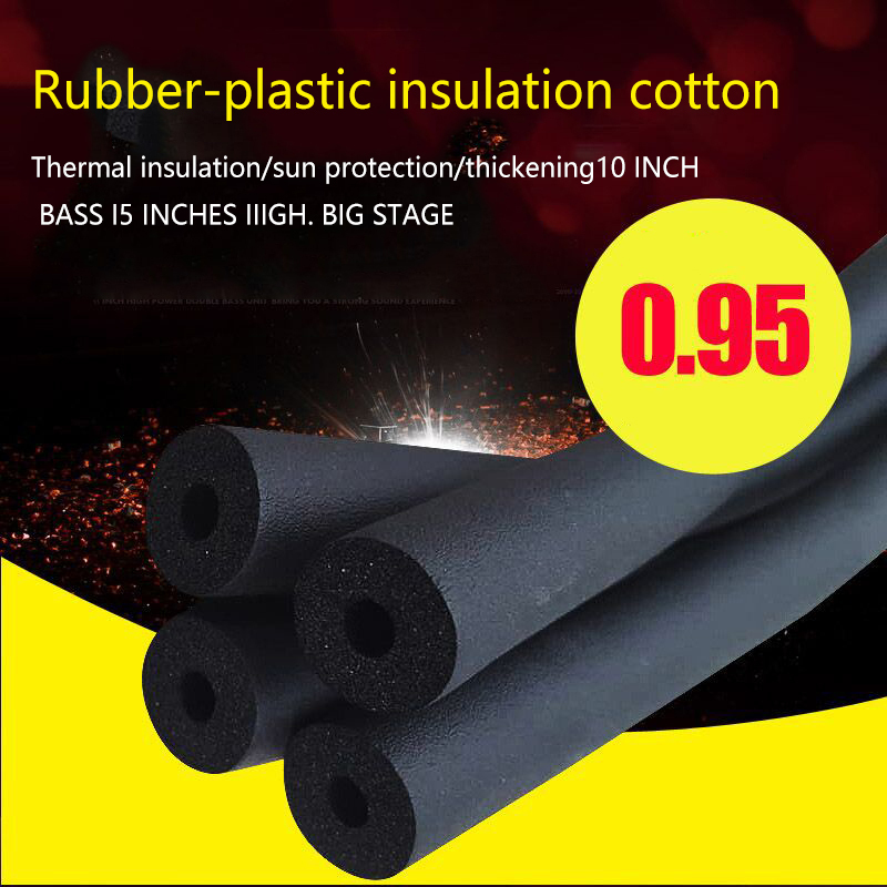 ID 6-60mm Black PPR Sponge Pipe Insulation Waterproof Pipeline Holder Thermal Tubular Protective Sleeve Air Conditioning Fitting