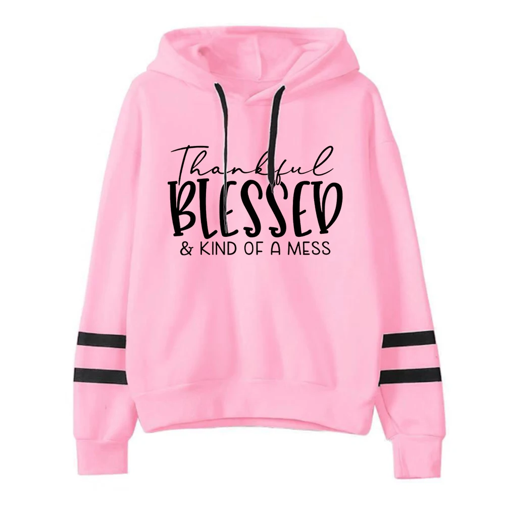 Blessed Sweatshirt Thankful Grateful Print Hoodie Thanksgiving Day Clothes Women Thanksgiving Fall Tops Hoodies Women L fall gnomes hoodies gnome thankful kawaii clothes fall sweatshirt thankful pumpkin sweatshirt fall sweatshirts