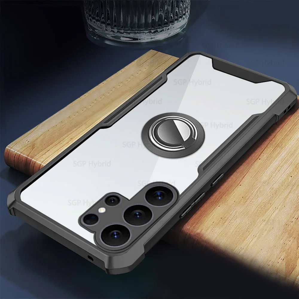 Clear Acrylic Phone Back Shell with TPU Soft Frame - Anti-Scratch Protective Case