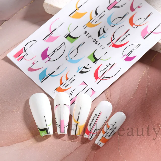 Shiny Rainbow Louis 082 - Nail Art Sticker — Glitz Accessories & Such.