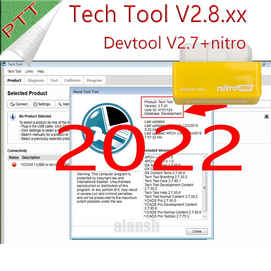 

Volv Premium Tech Tool PTT V2.8 Online Update VCADS Developer + Devtool Plus 2.7 + APCI + Nitro