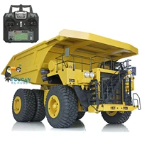793D RC Hydraulic 1/20 Mine Truck Metal Dumper Painted Yellow Assembled Model Car Radio Light System Warning Sound Toy TH20436 1