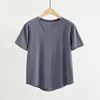 Lemon Class Fit Crew Neck T-Shirt Hip Length Short Sleeve Sweat-wicking Yoga Shirts Breathable Running Soild Tops Quick-drying 4