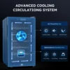 18 Bottles Wine Fridge, Freestanding Compressor Wine Cooler Refrigerator, Beverage Wine Chiller with Digital Temperature Control 3