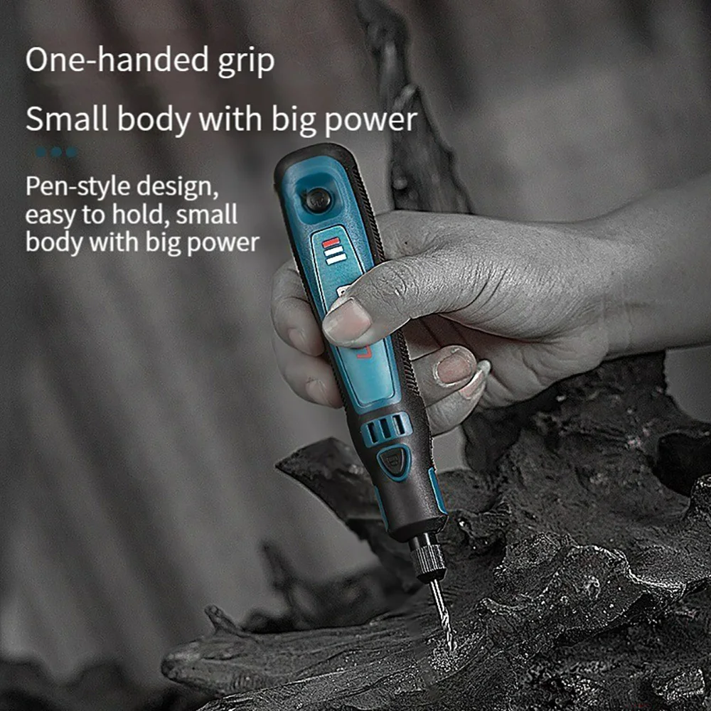 5000-10000-15000r/min Engraving Pen Wireless Electric Grinder Set Rechargeable Mini Grinder Micro Rotary Tool Jade Carving Drill 6