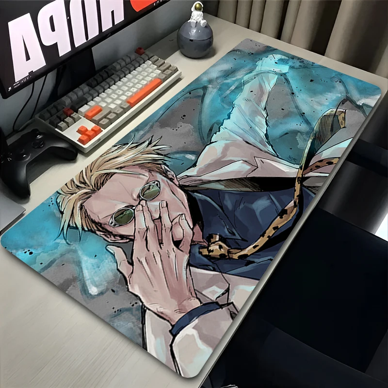 PC Cool Nanami Kento Gamer Cabinet Mouse Pad Japan Anime J-jujutsu K-kaisen Mousepad Laptop Non Slip Keyboard Rug XXL Desk Mat 5