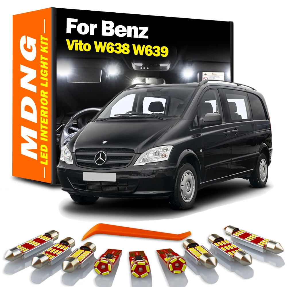 Mercedes Vito W638 8SMD LED Error Free Canbus Side Light Beam Bulbs Pair Upgrade 