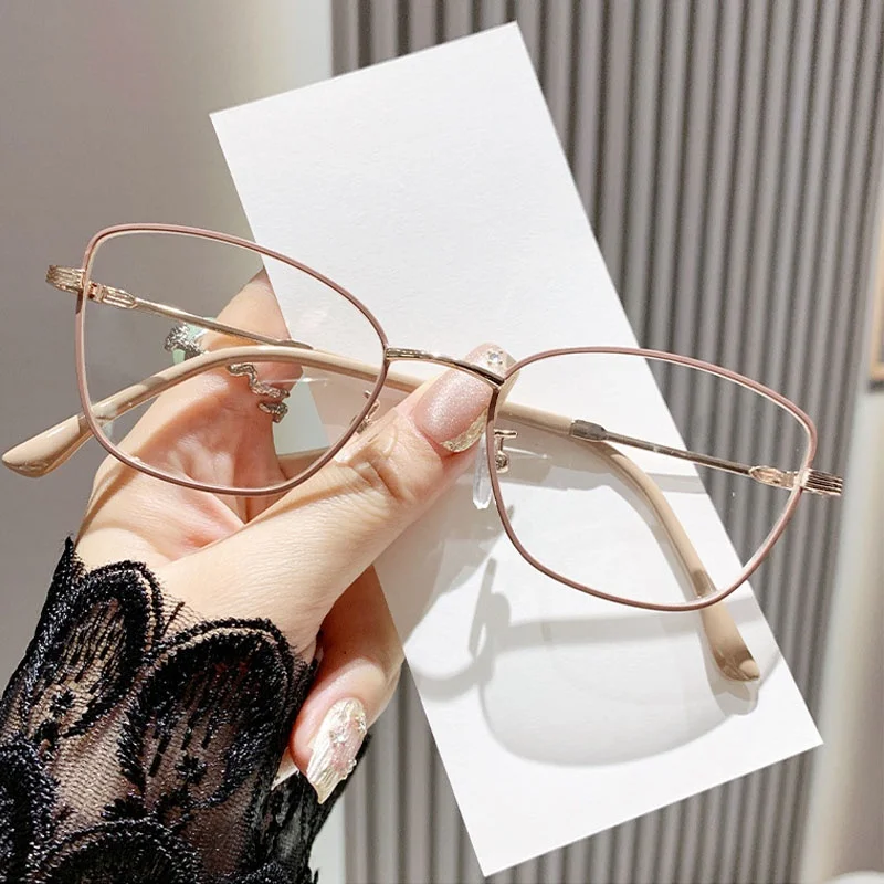 Cat Eye Finished Myopia Glasses for Men Women Fashion Unisex Near Sight Eyeglasses Ultralight Minus Diopter Eyewear 0-1.0-4.0 2