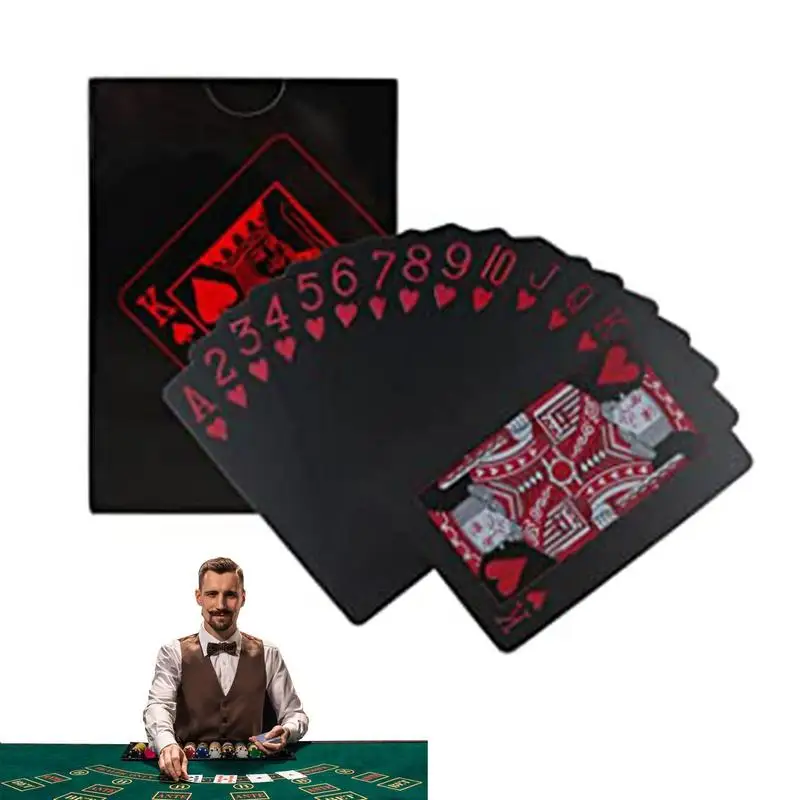 

Playing Cards Durable Waterproof Deck Of Cards With 180-degree Bending Playing Cards With Protected Poker Extra Built-in Layers