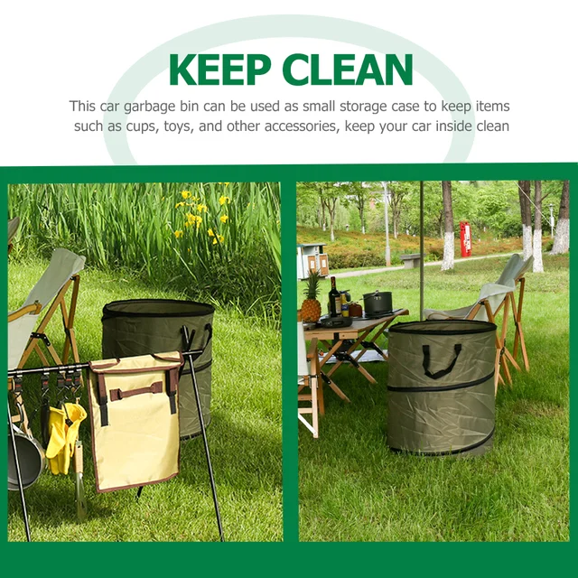 Összecsukható Kukak Pázsitzsákok Garázs Konyhai Tartályok Kemping - Image 6