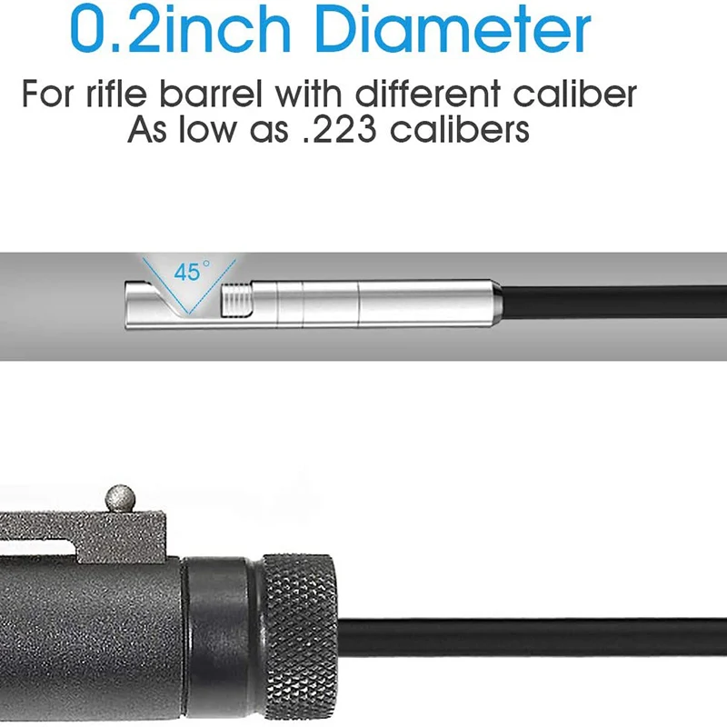 Teslong Rifle Endoscope Camera, Weapon Borescope Gun Inspection Camera Fit for .20 Caliber and Larger, NTG100+5Pcs Side Mirror 4