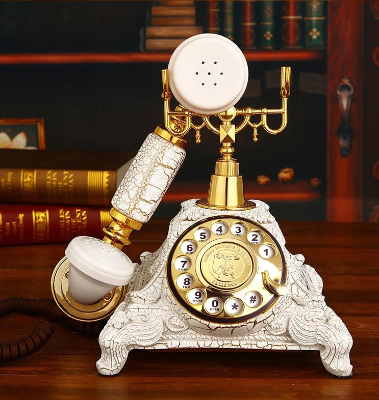 Rotate Vintage Fixed Telephone revolve Dial Antique Landline Phone For Office Home Hotel made of resin Europe style old people
