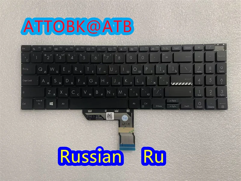 Teclado do Portátil ru Eua Reino Unido para Asus Vivobook 15 Pro M3500 M3500q M3500qc D3500 M3500qa X3500 M6500r M6500q K6500z Retroiluminação - Imagem 3