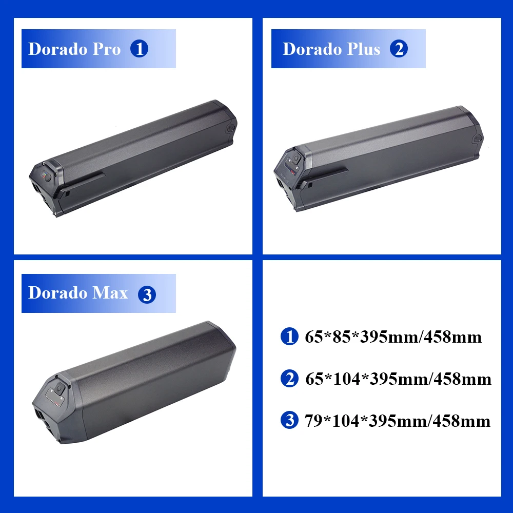 Reention Dorado Li-ion E-bike Battery 48V 11.6Ah 16Ah for Energiz ZEL TOURING BOLT Fafrees F100 ELectric Bike