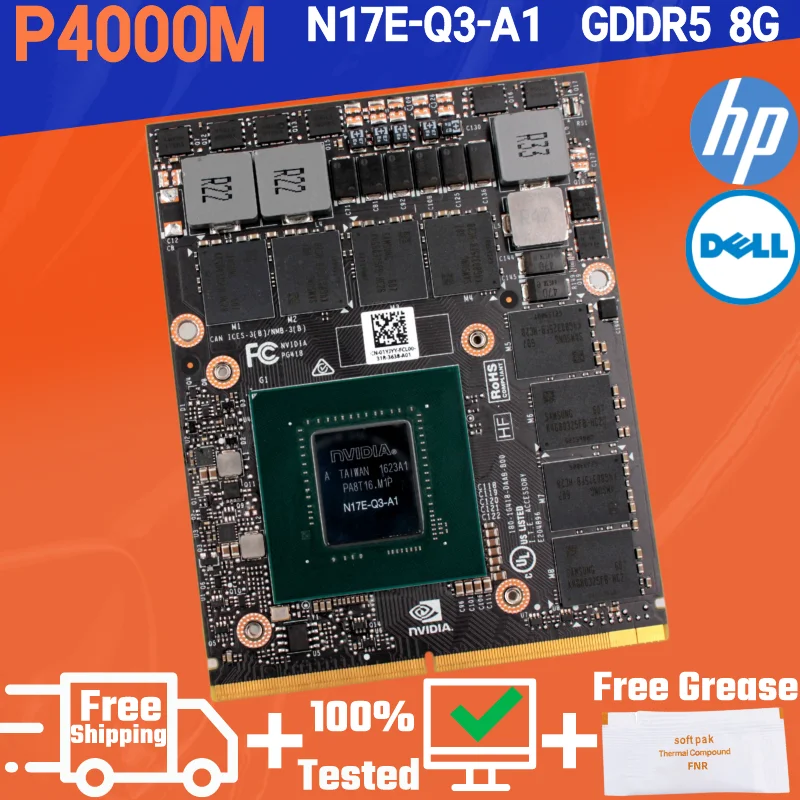 Видеокарта Quadro P4000 GDDR5 8 ГБ графическая VGA-карта для HP Zbook 17 G4 8770 Вт Dell M7720 M7710 |