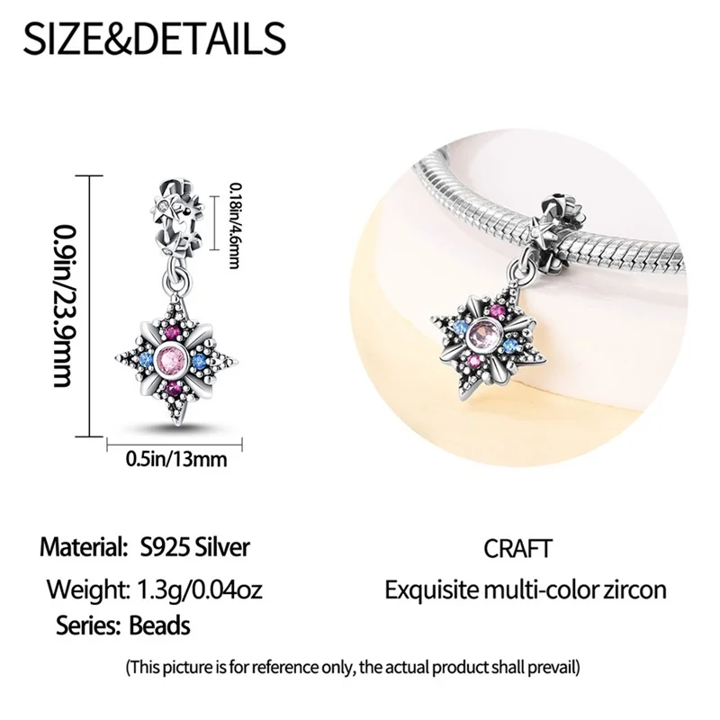 925 Silver DIY Beads Romantic Classical Series Guardian Flower Pendant Fit pand 3mm Original Bracelet For Women Jewelry Gift New