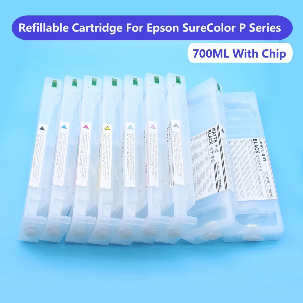 엡손 슈어컬러 P6000 P7000 P8000 P9000 잉크 카트리지용 칩 포함 리필 가능 잉크 카트리지 T8041-T08049 T804A T804B 700ML