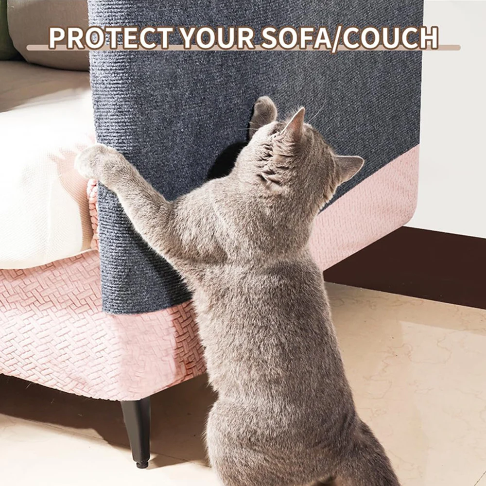 

Trimmable Anti Cat Scratch Sofa Cat Crawling Mat Grinding Climbing Frame Sofa Protection Self-adhesive Carpet Cats Scratch Board