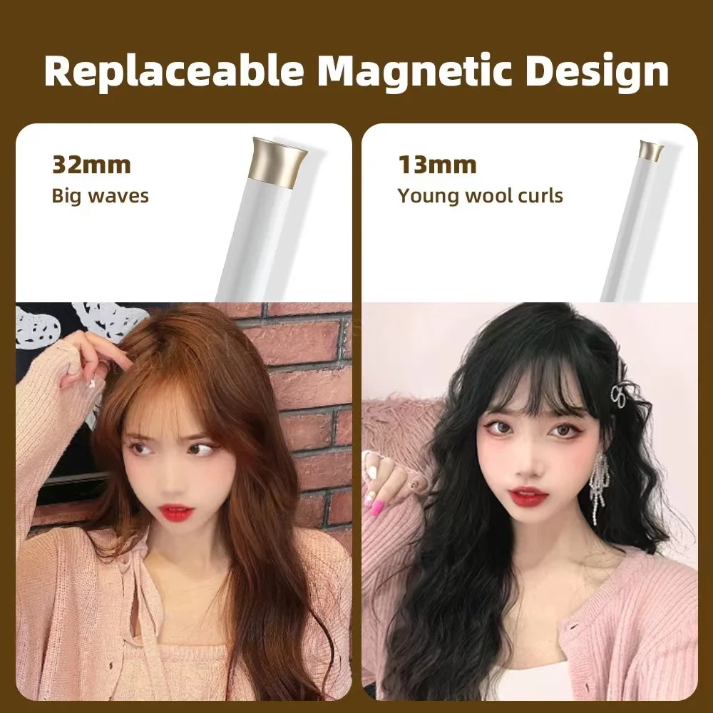 Vivid & Vogue 4Gen Automatic Hair Curler 3in1 Ceramic Professional Iron Curling Iron Hair Styling 32mm 25mm 13mm