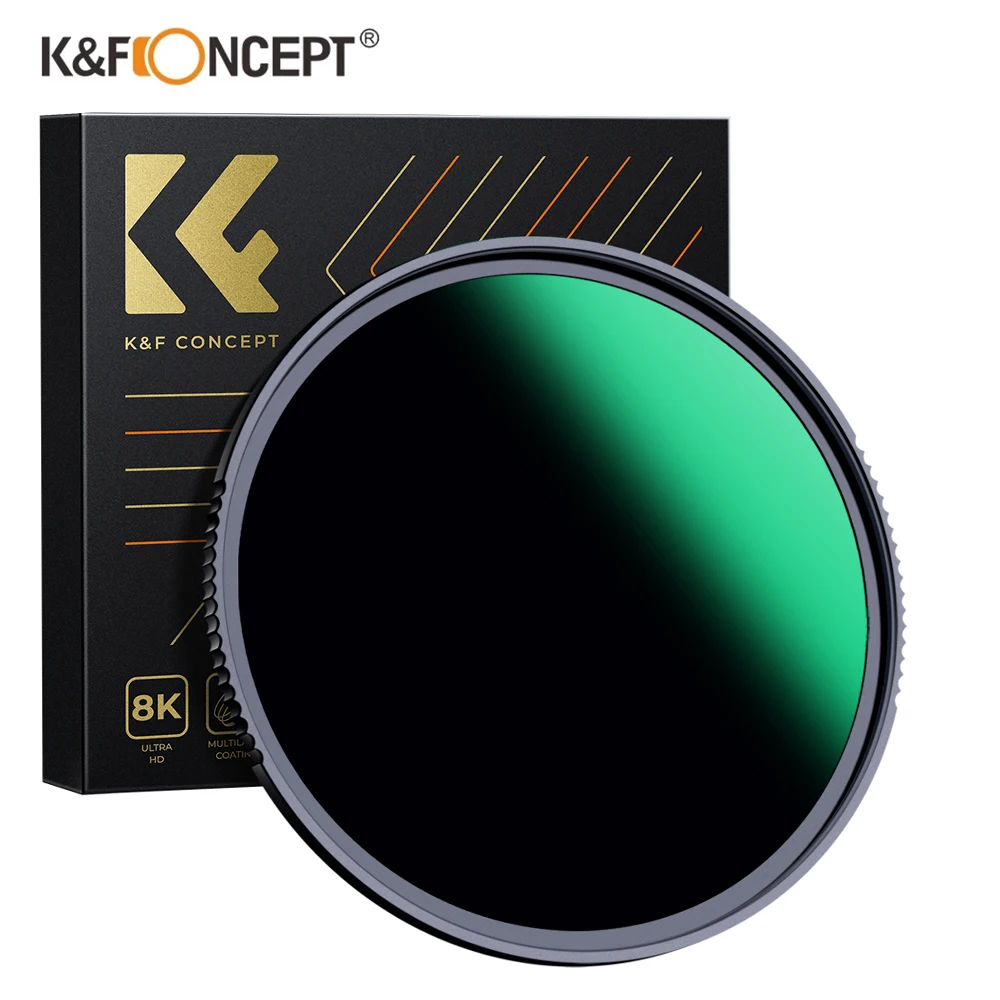 

K&F Concept ND1000 Neutral Density Filter (Nano-X) Ultra HD Ultrathin ND Filter 52mm 58mm 67mm 72mm 77mm 82mm 95mm 105mm 112mm