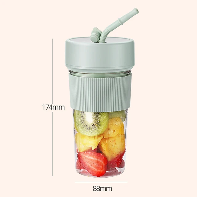 BPA-Free Electric Citrus Juicer & Blender – Portable 28 Oz Cup With Two Lids, USB Rechargeable, 10/38 Blades