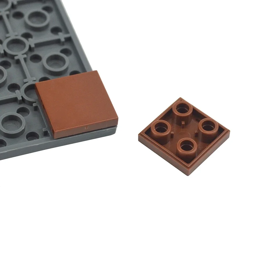 50Pcs Smooth 2X2 Inverted Building Blocks DIY enlighten Flat Tile Brick Educational Toys Assembles Particles Compatible 11203