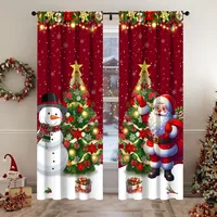 2pcs Christmas Curtain Merry Christmas Decoration for Home 2025 Xmas Curtain Window Ornaments Navidad Natal New Year Gift 2026 4