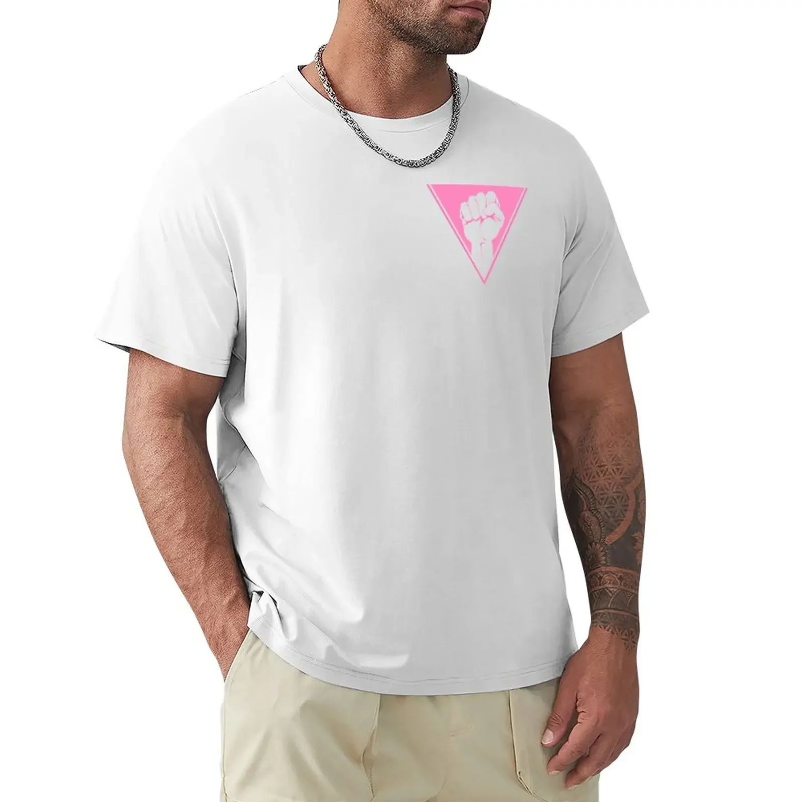 

Pink Triangle - Keep on fighting T-Shirt oversizeds for a boy vintage t shirt men