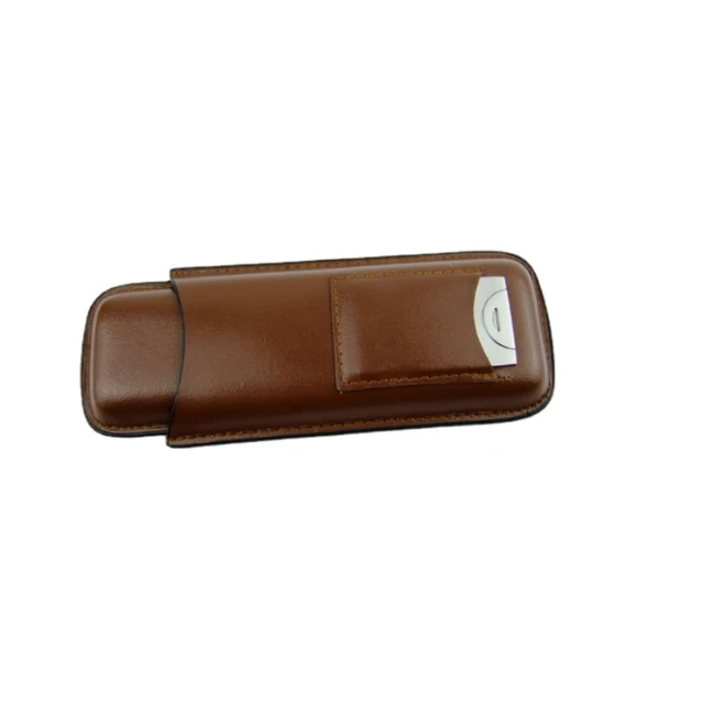 Cigar Travel Case Cutter Lighter  Cigar Leather Case Cutter - Luxury  Leather Box - Aliexpress
