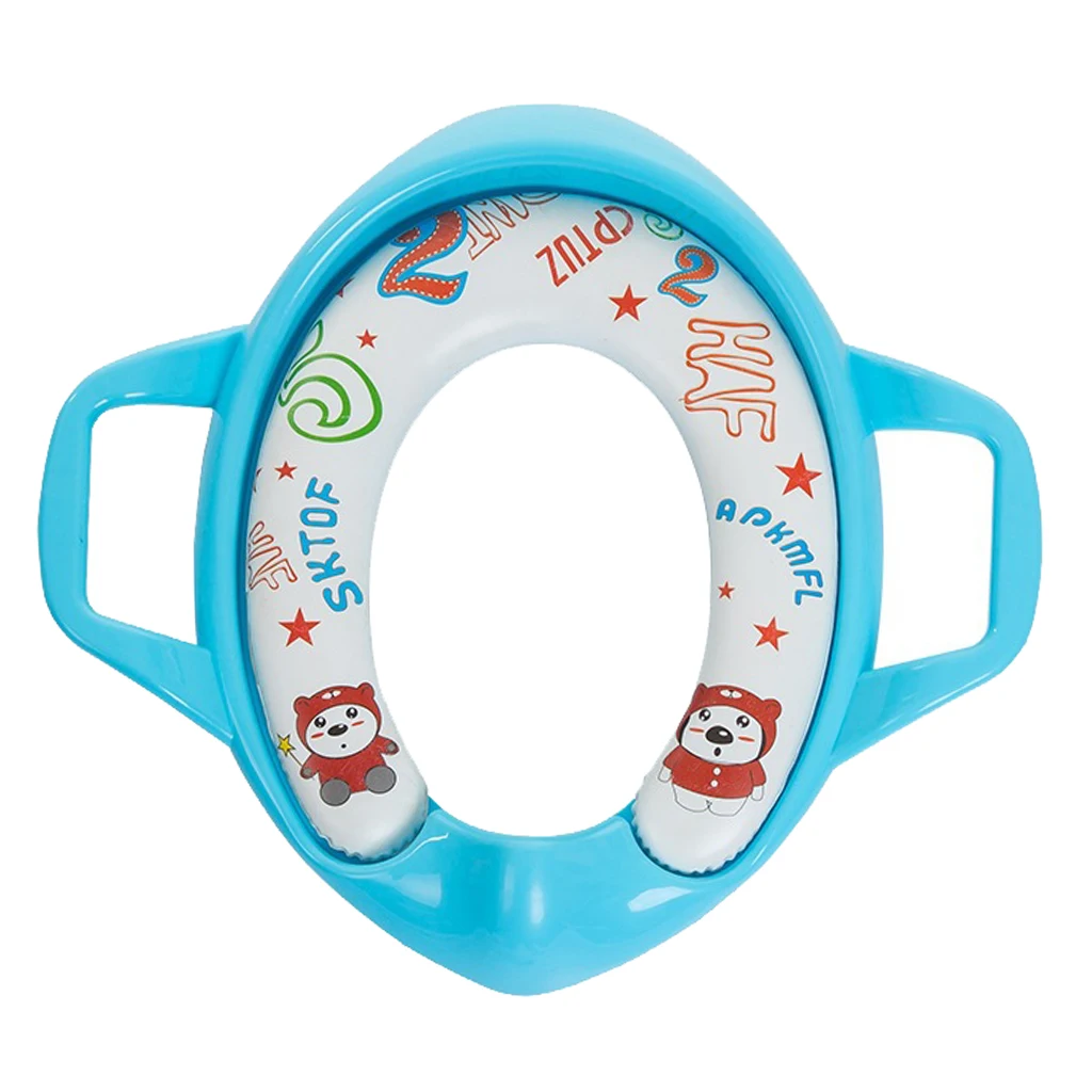 Potty Training Seat with Soft Cushion Kids Toilet Adapter Portable Children Toilet Chair for Home and Travel