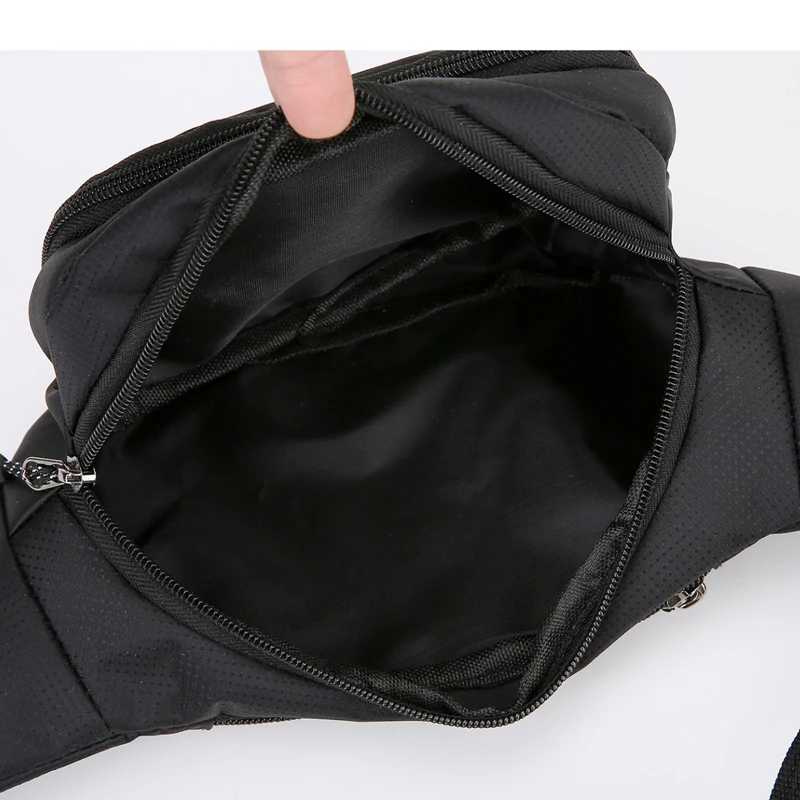 Sports Unisex waist chest transverse bag - adjustable strap, Multi Pocket durable nylon zipper closure, suitable for travel, out