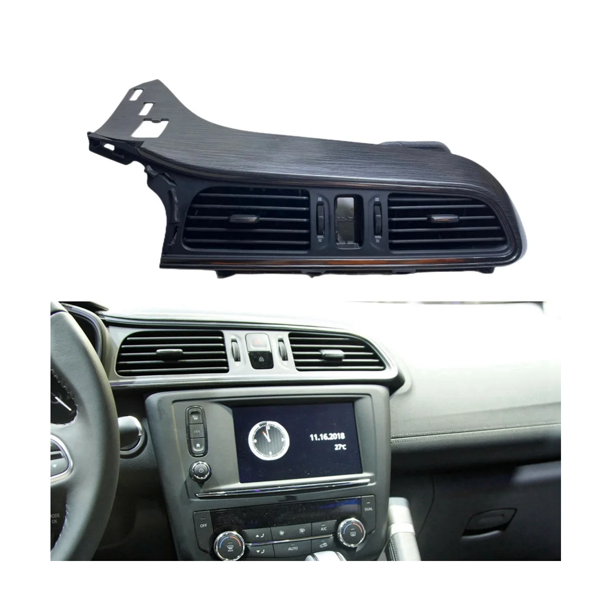 

687509788R Car Air Outlet Dashboard Central Mouldings for Renault Kadjar Ser 250629 687500613R