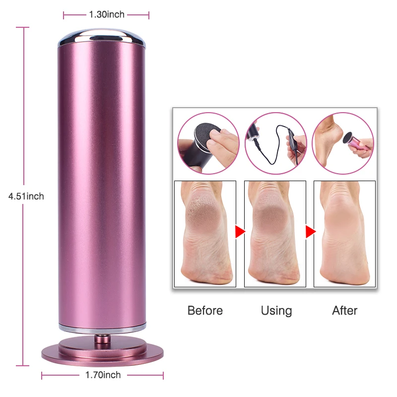 Electric Foot Grinder Electric Foot File Electric Foot Callus Remover Electric Pedicure Tools Foot Care File Leg Heels Remove Dead Skin Callus Remover Feet Machine Replacement Sandpaper