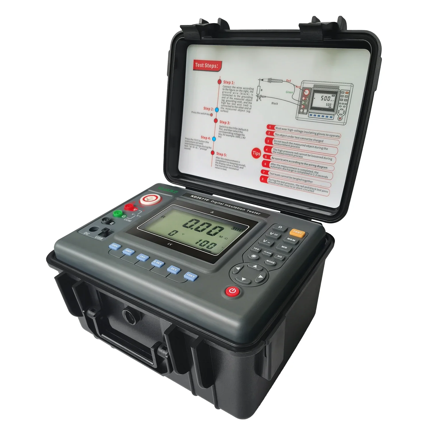 10kV Digital Insulation Resistance Tester Megohmmeter High Voltage Insulation Resistance Meter
