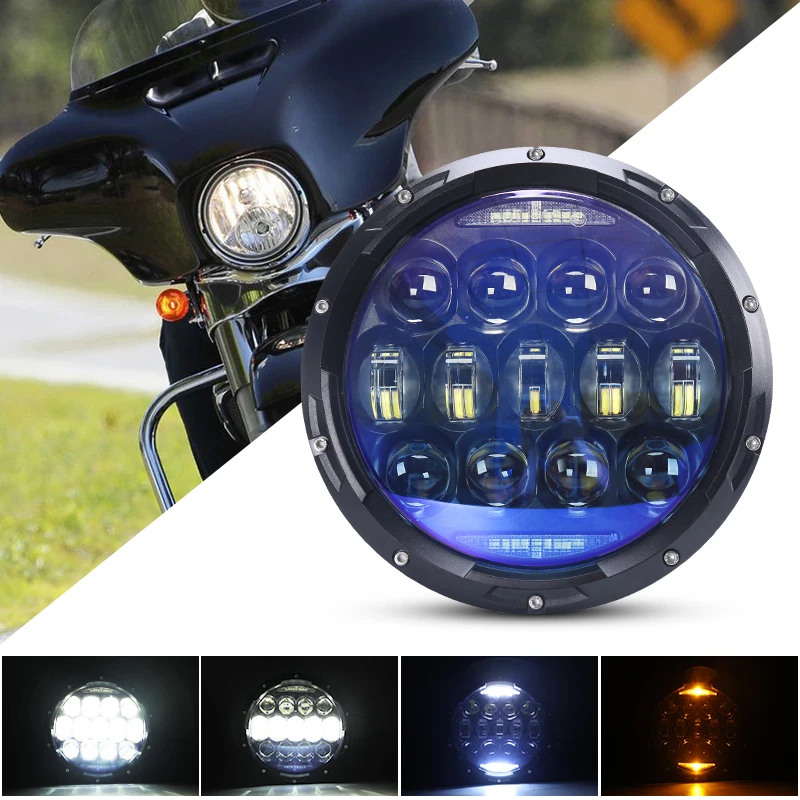 

Motorcycle 7 inch LED Headlight H4 for Harley Touring Ultra Classic Electra Street Glide Road King Cafe Racer Chopper Honda