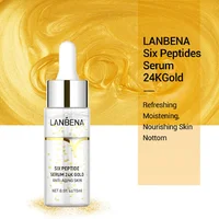 LANBENA 24K Gold Six Peptide Facial Serum Anti Aging Lifting Skin Moisturizing Face Essence 15ml Skin Care Dropshipping 2