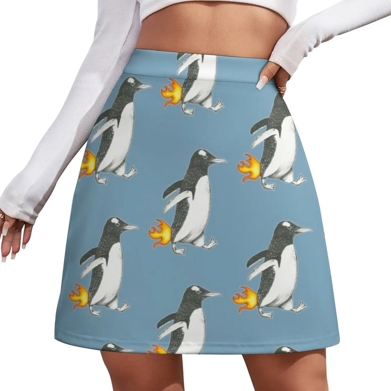 

like a penguin with its arse on fire Mini Skirt Skirt satin mini skirt for women women clothes