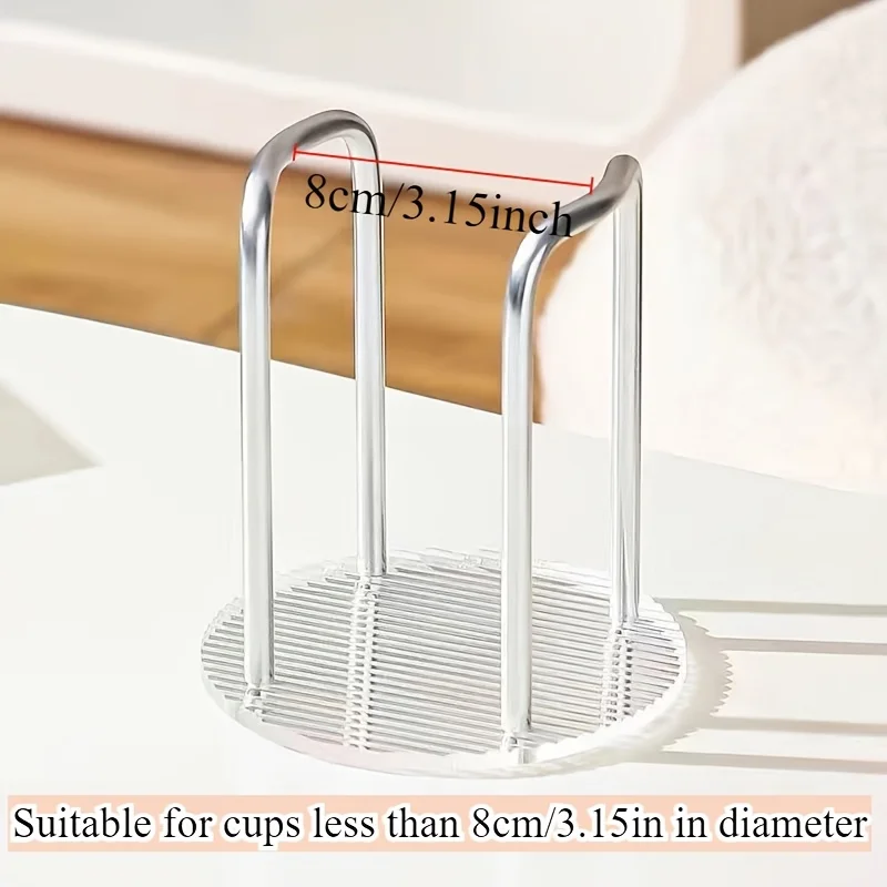 Elegant Acrylic Disposable Cup Holder with Golden-Tone Accents-Ideal for Home, Caf&eacute;, Office, and Hotel Use