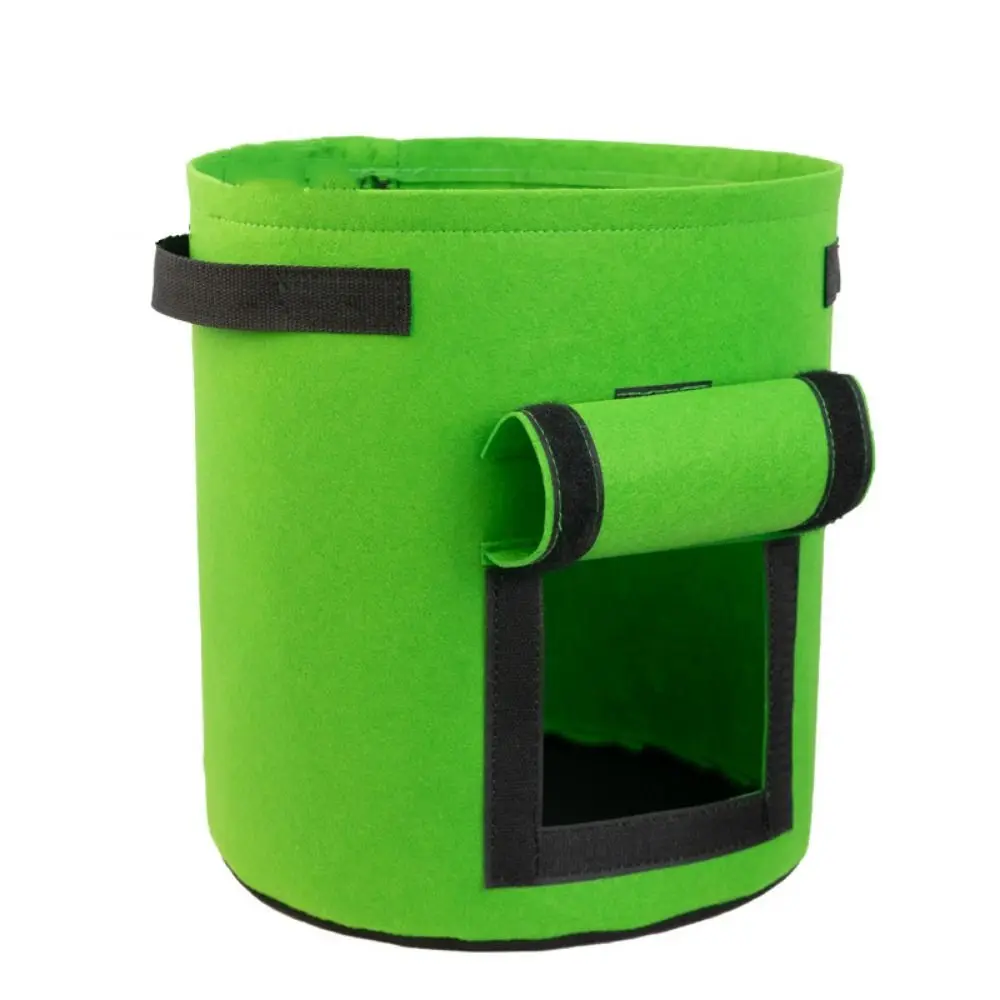 Kalınlaştırılmış Bitki Yetiştirme Torbaları Erişim Kapaklı Hasat Penceresi Sebze Yetiştirme Kabı Kulpları Havalandırmalı Yetiştirme Kapları Bahçe