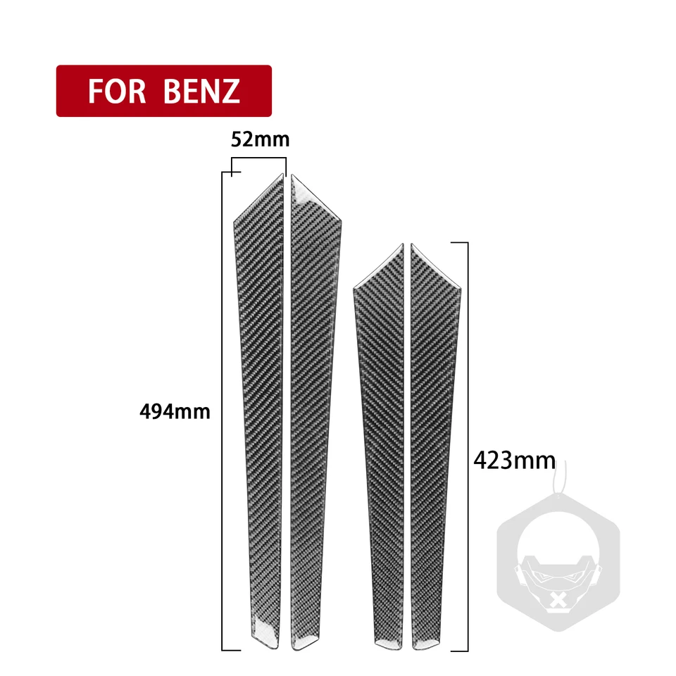 Per Mercedes-Benz classe C W203 2005-2007 pannello di sfiato aria condizionata in vera fibra di carbonio accessori interni auto decorativi  34