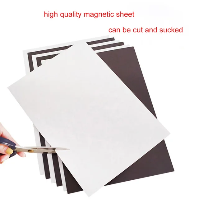 Flexible Magnet Self Adhesive Sticker A4 Size Rubber Magnetic Sheet Diy  Advertising Whiteboard Fridge Magnet - Magnetic Materials - AliExpress