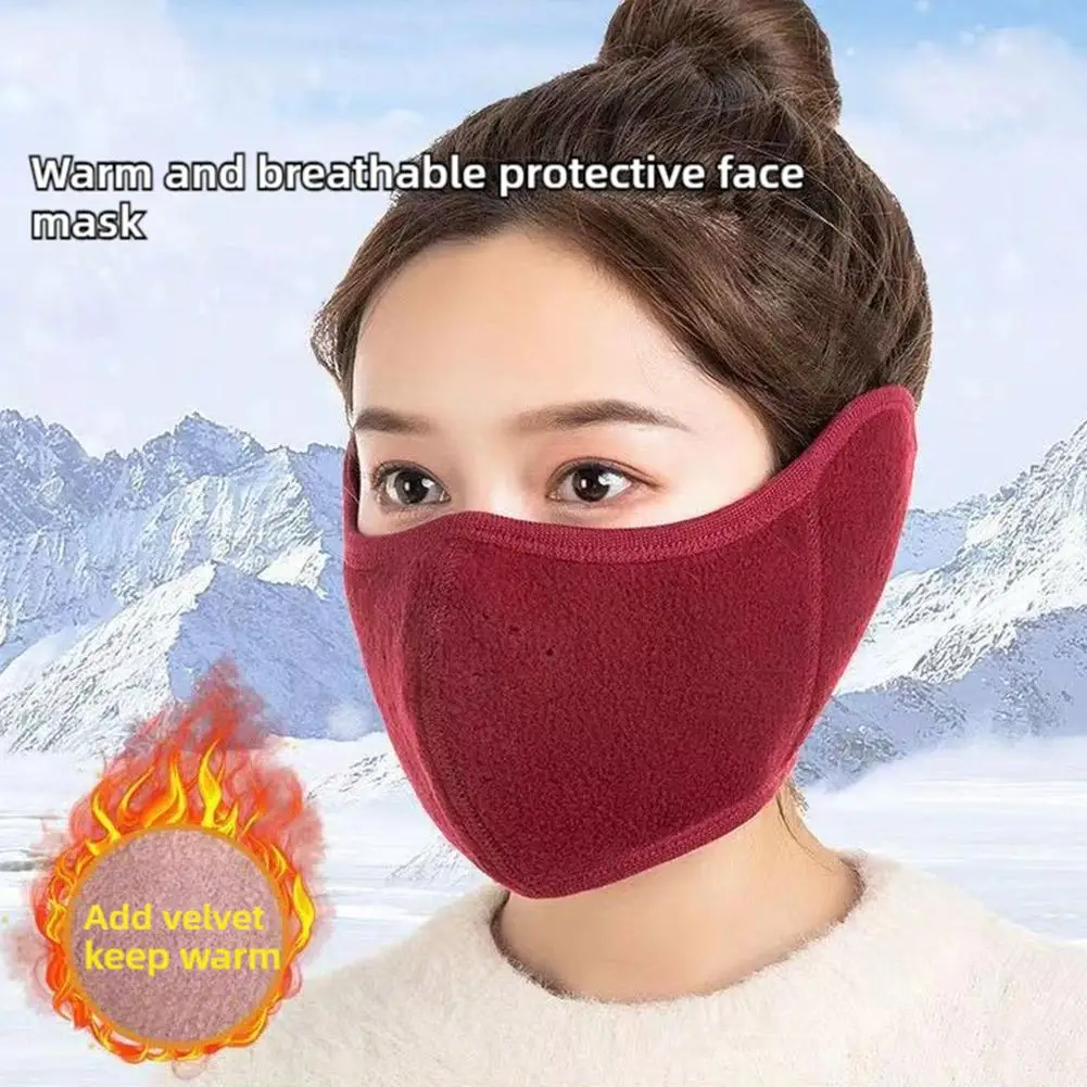 Winter Mask Warm Full Cover Face Outdoor Windproof Breathable Thickened Dustproof Reusable